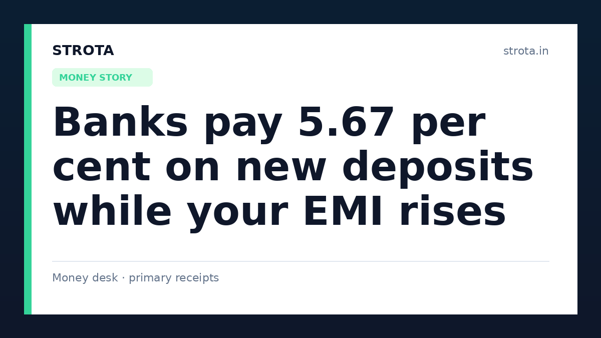 Banks pay 5.67 per cent on new deposits while your EMI rises