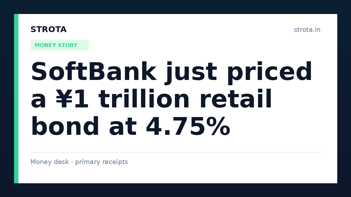 SoftBank just priced a ¥1 trillion retail bond at 4.75%
